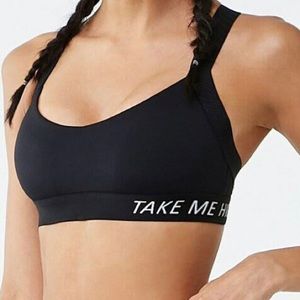 Forever 21 Black Sport bra. Size L. Fit small, is like a Medium